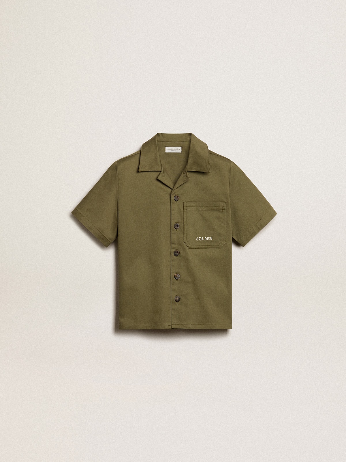 Golden Goose - Boys’ military-green shirt in 