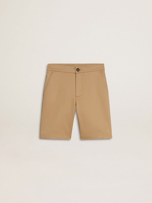Golden Goose - Boys' shorts in beige cotton in 