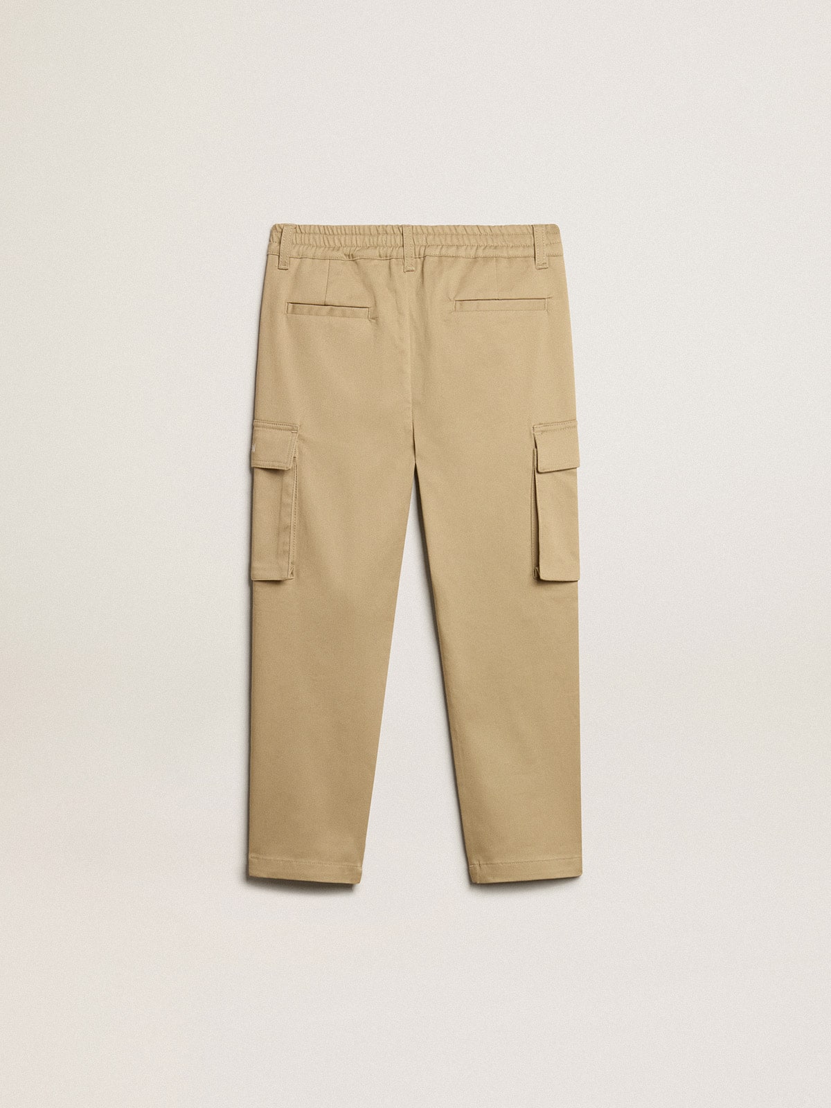 Golden Goose - Pantalone cargo color sabbia da bambino in 