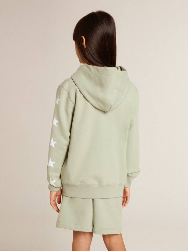 Golden Goose - Light green sweatshirt with zip fastening in 