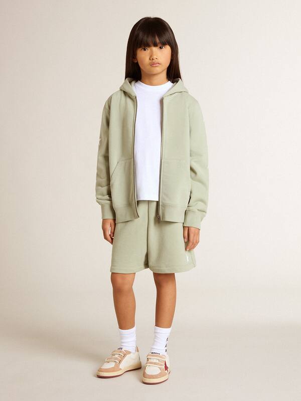 Golden Goose - Light green sweatshirt with zip fastening in 