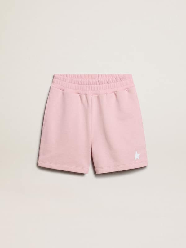 Golden Goose - Girls’ shorts in pink with white star in 