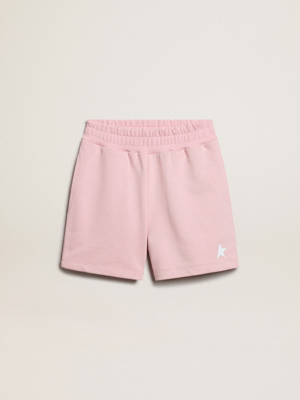 Golden Goose - Pantalón corto de niña de color rosa con estrella blanca in 