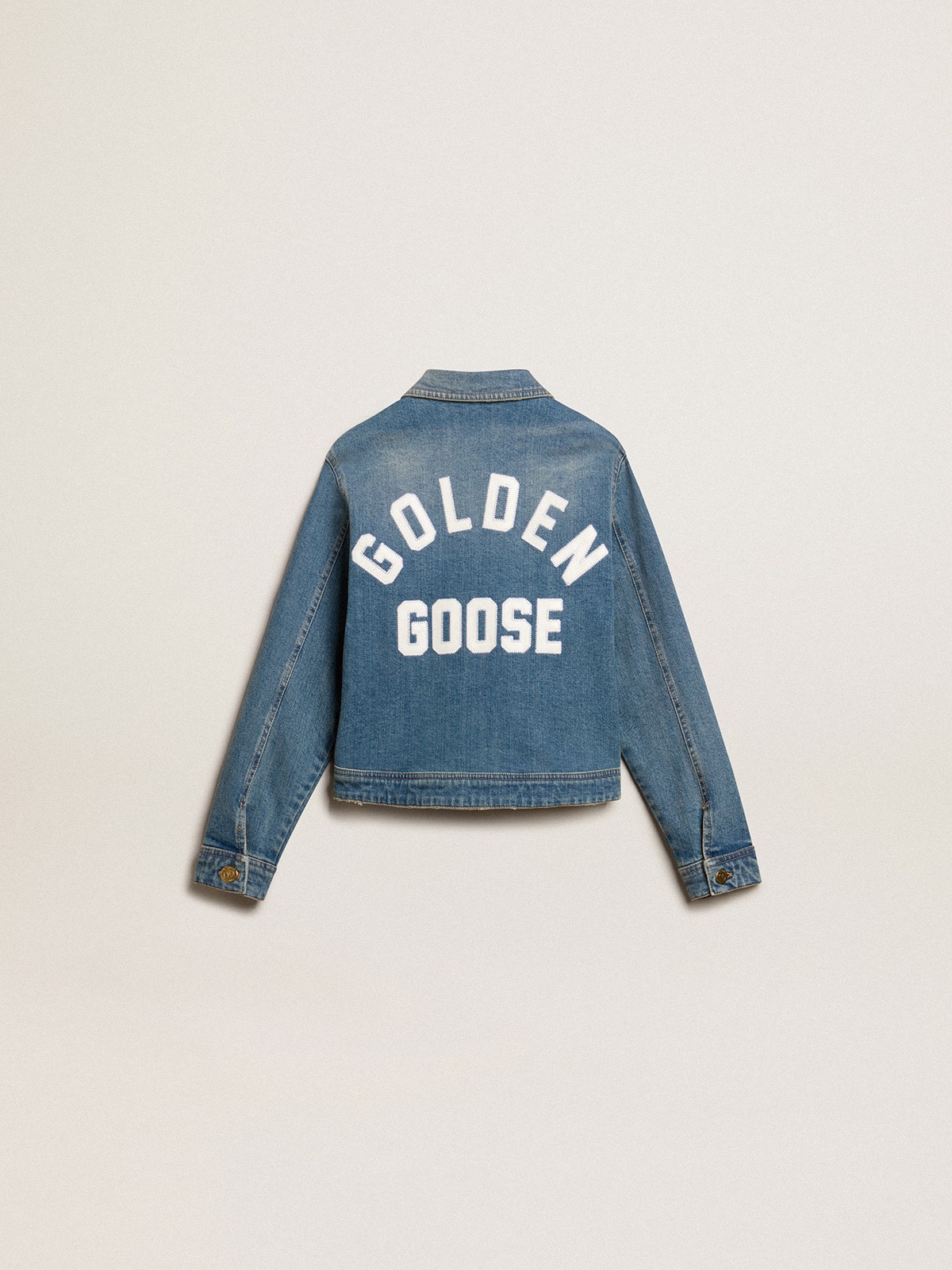 Golden Goose - Boys’ mid-wash denim jacket in 