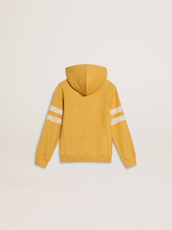Golden Goose - Kids’ yellow sweatshirt with vintage print in 