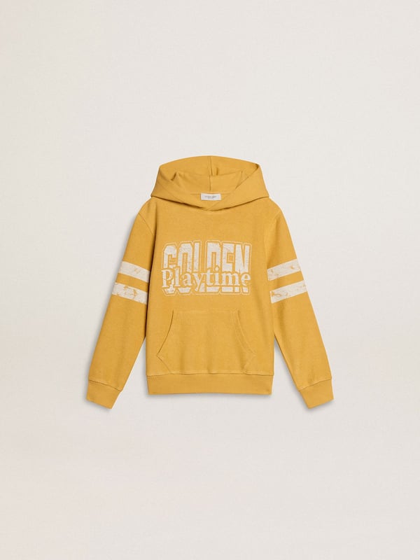 Golden Goose - Kids’ yellow sweatshirt with vintage print in 