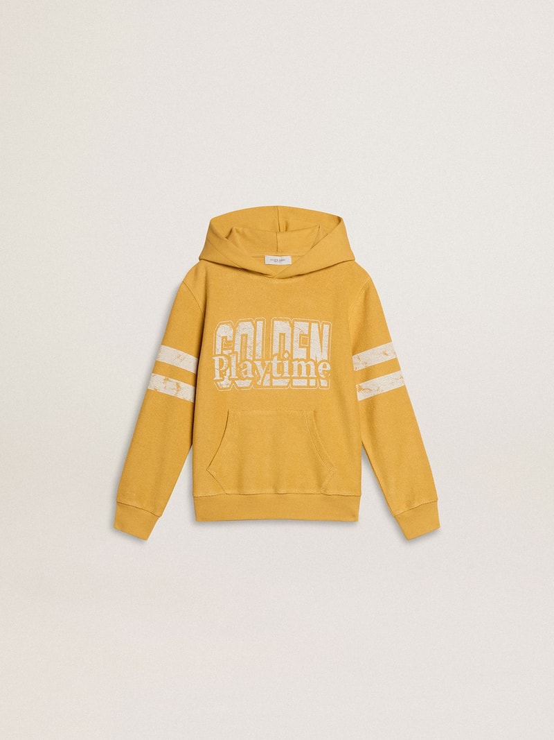 Kids’ yellow sweatshirt with vintage print
