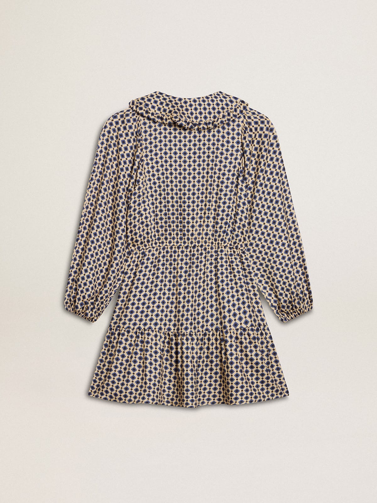 Golden Goose - Girls' dress with geometric print and removable collar in 