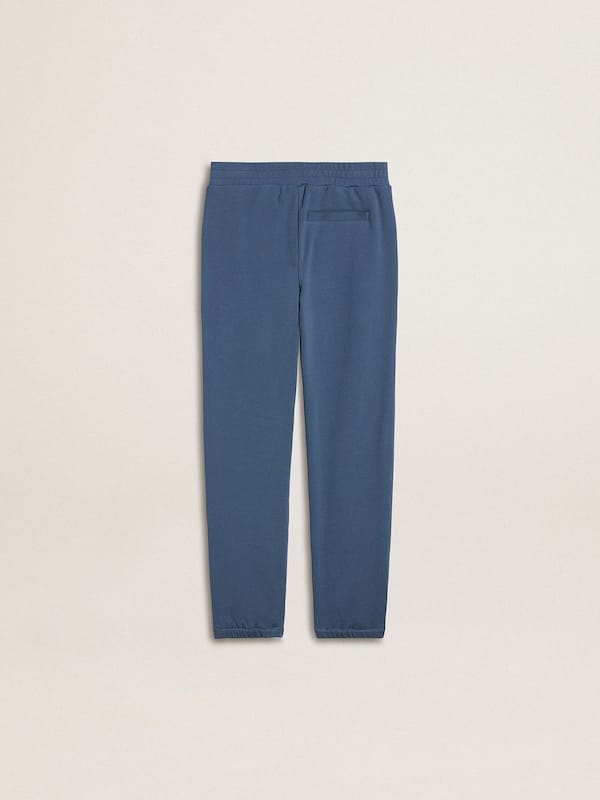 Golden Goose - Kids’ blue joggers with embroidery in 