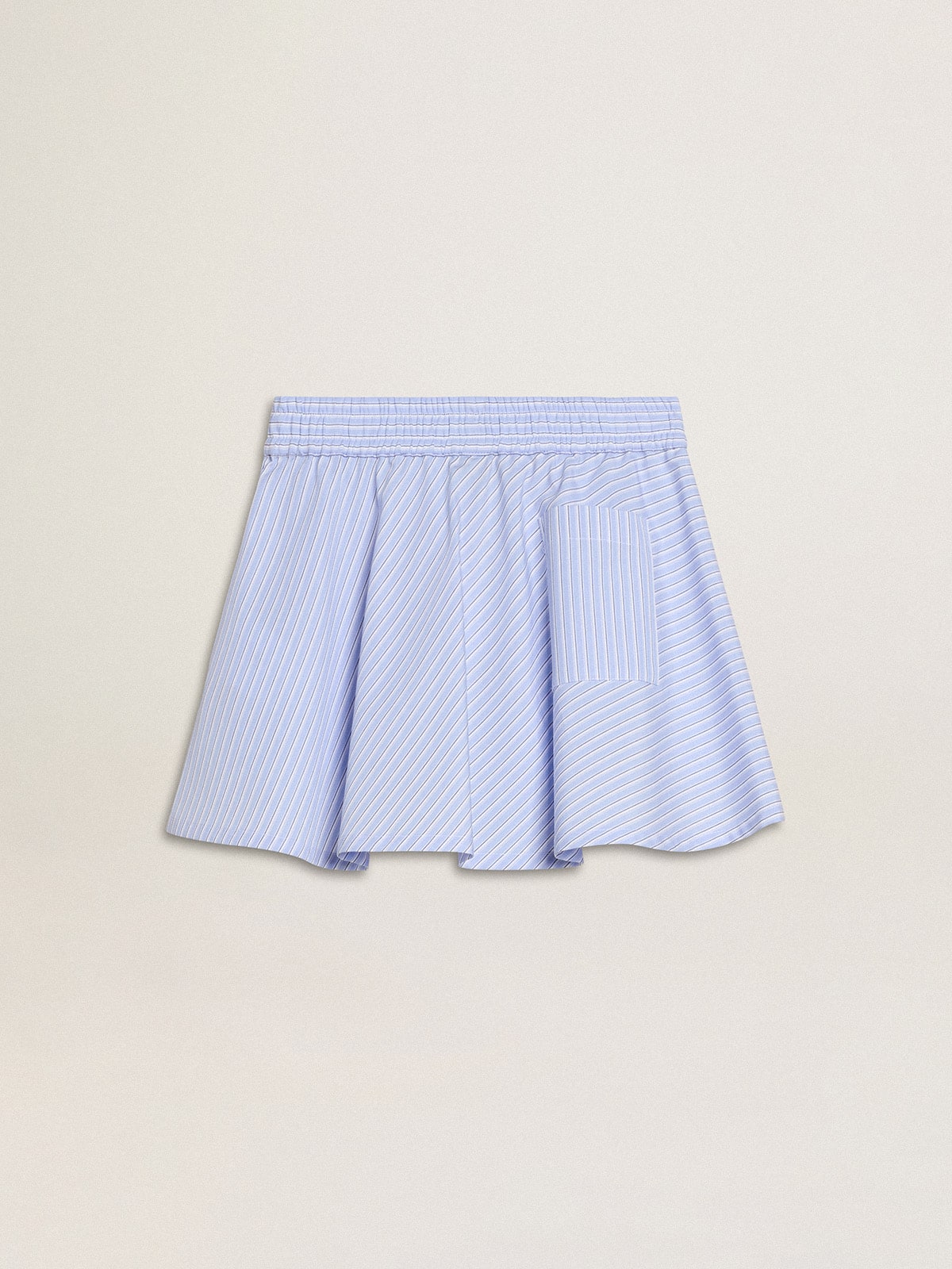 Golden Goose - Girls' skirt with light blue stripes  in 