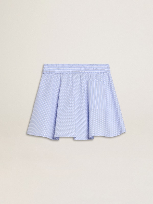 Golden Goose - Girls' skirt with light blue stripes in 
