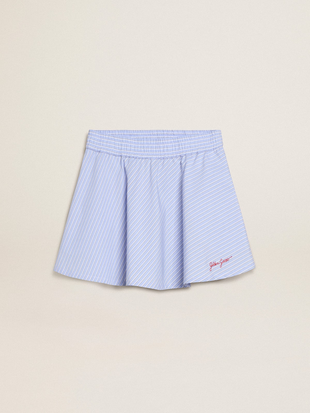 Golden Goose - Girls' skirt with light blue stripes  in 