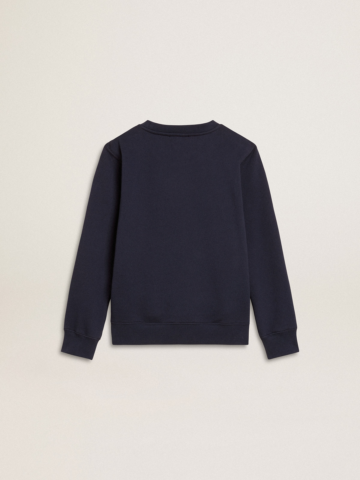 Golden Goose - Boys' dark blue sweatshirt with white print in