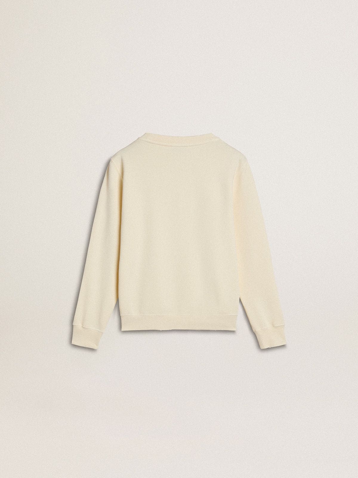 Golden Goose - Girls’ cream-colored sweatshirt with patch writing in 