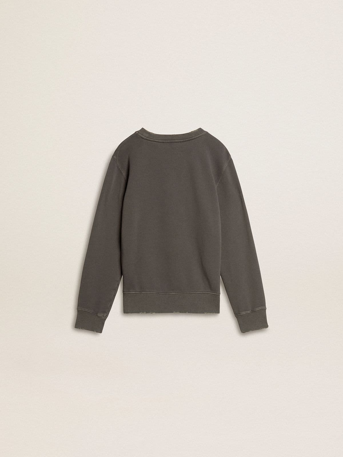 Golden Goose - Sudadera infantil gris con logotipo en relieve in 