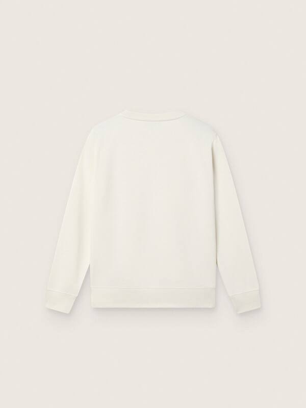 Golden Goose - Journey white cotton crew-neck sweatshirt for girls with mascot print and crystal appliqués in 