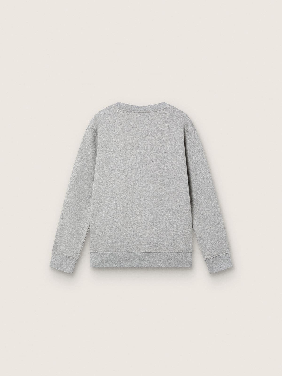 Sweat-shirt ras-du-cou Journey pour garçon en coton gris chiné avec imprimé mascotte