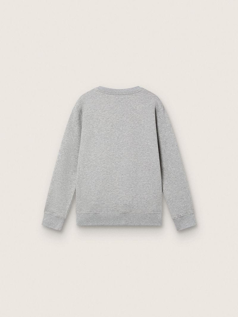 Golden Goose - Sudadera de cuello redondo Journey de ni&ntilde;o en algod&oacute;n gris jaspeado con estampado de mascotas in 