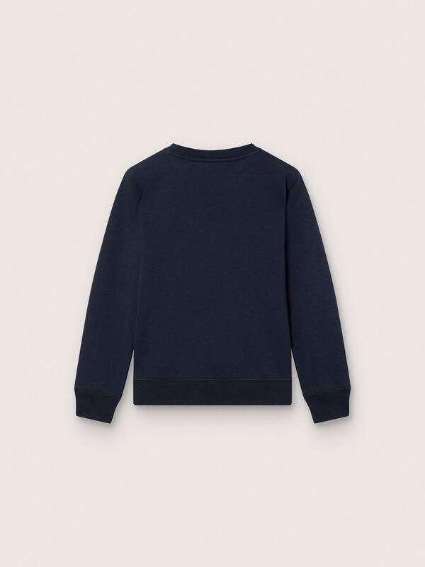 Golden Goose - Journey boys’ sweatshirt in blue cotton blend with a contrasting logo in 