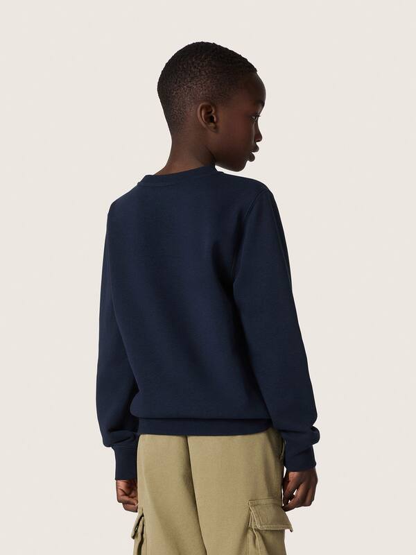 Golden Goose - Journey boys’ sweatshirt in blue cotton blend with a contrasting logo in 