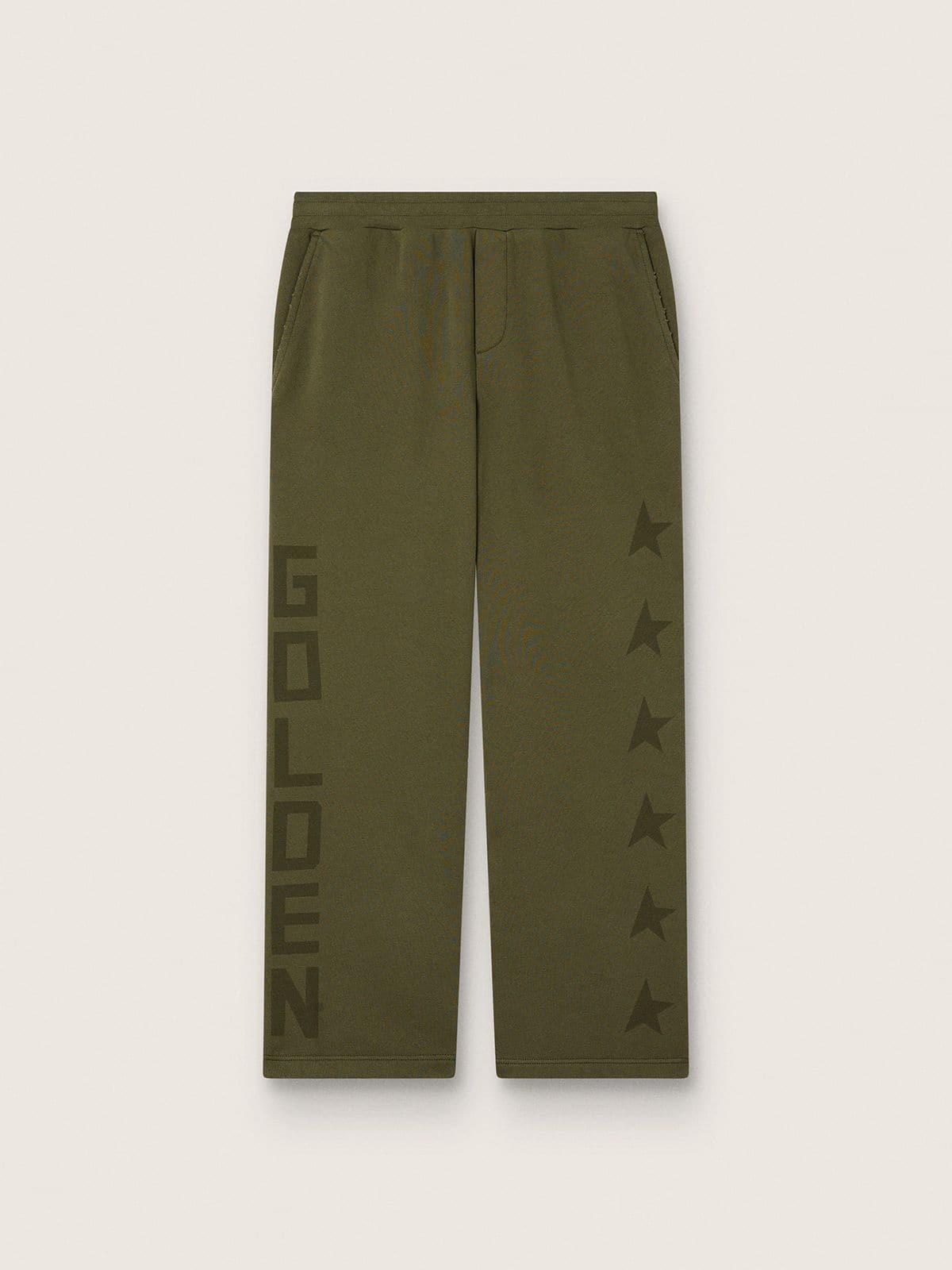 Olivgr&uuml;ne Kinder-Jogginghose mit Logo