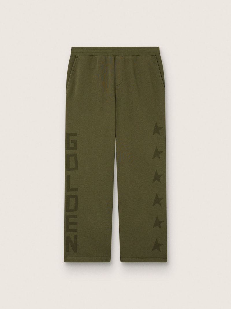 Olivgr&uuml;ne Kinder-Jogginghose mit Logo