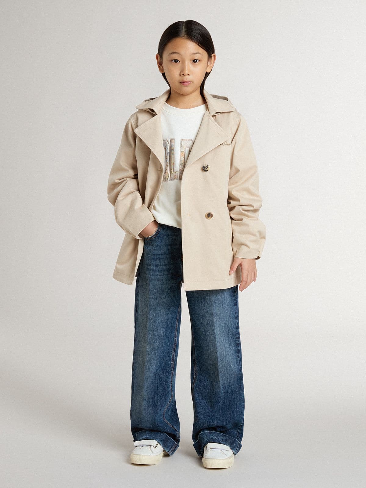 Golden Goose - Chaqueta trench infantil con chaleco interior extraíble  in 