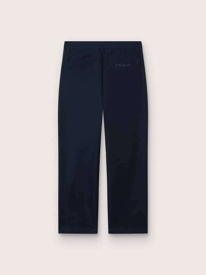 Golden Goose - Blaue Unisex-Chinohose Journey aus Baumwollcanvas mit Sticklogo in 