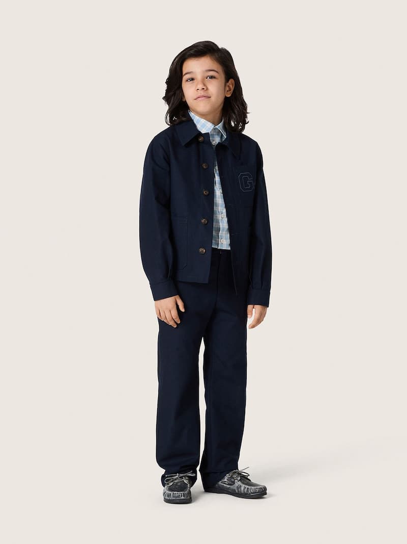 Golden Goose - Blaue Unisex-Chinohose Journey aus Baumwollcanvas mit Sticklogo in 