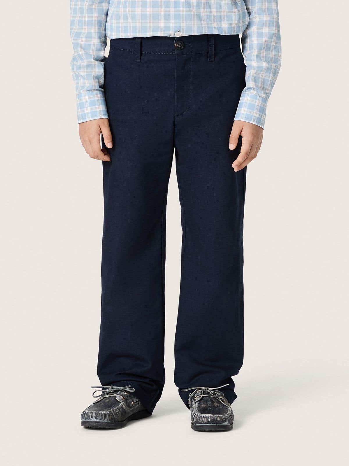 Golden Goose - Blaue Unisex-Chinohose Journey aus Baumwollcanvas mit Sticklogo in 