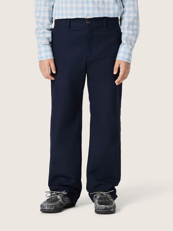 Golden Goose - Blaue Unisex-Chinohose Journey aus Baumwollcanvas mit Sticklogo in 