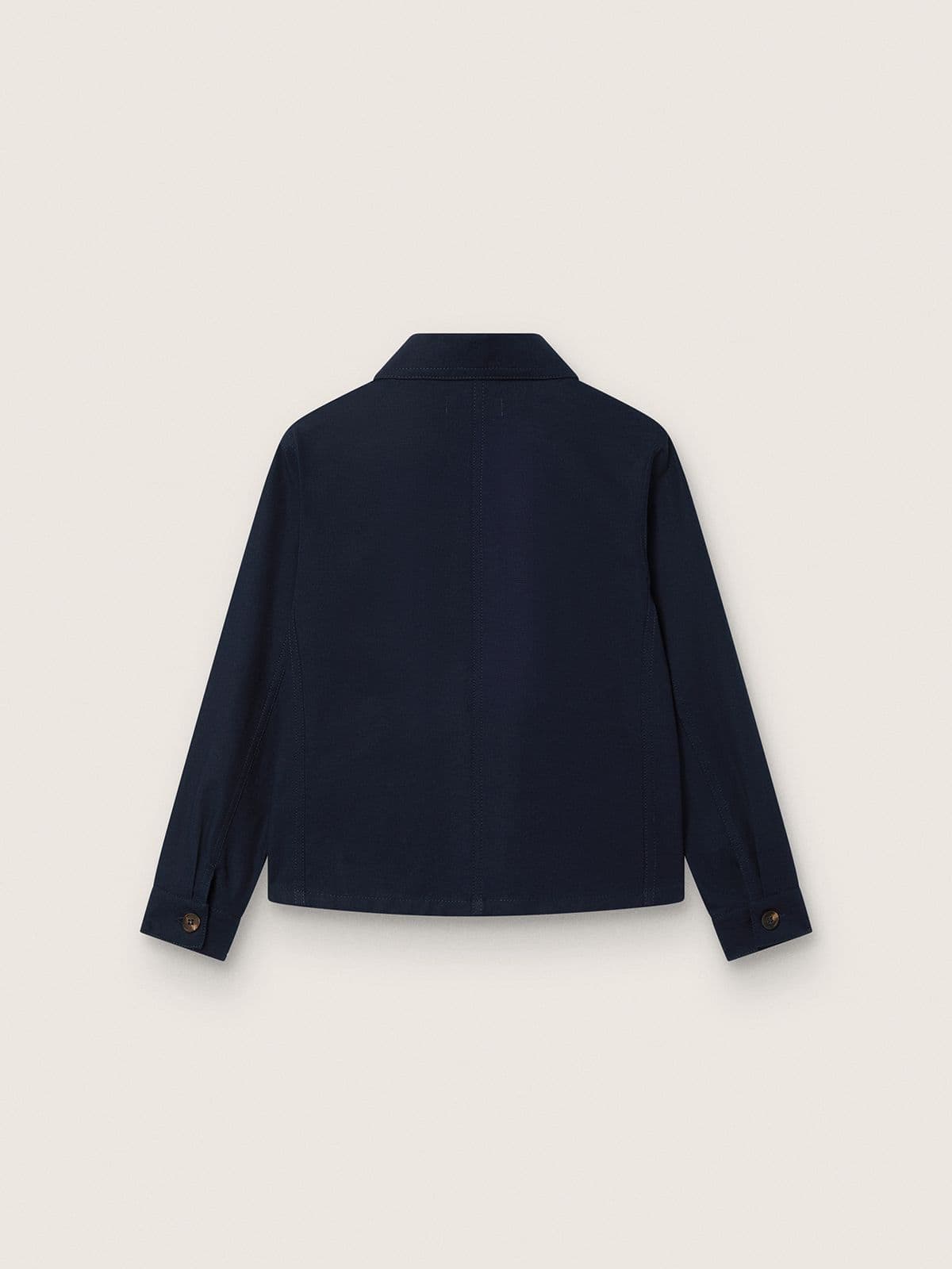 Camicia Unisex Journey in canvas di cotone blu con logo ricamato