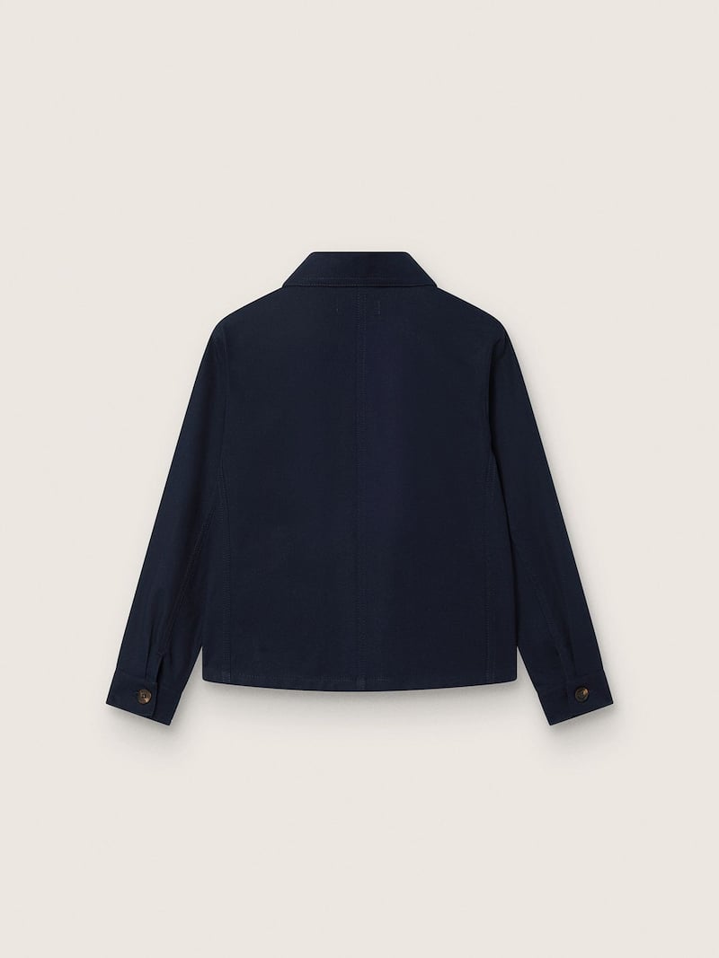 Golden Goose - Camisa unisex Journey en lona de algod&oacute;n azul con logotipo bordado in 