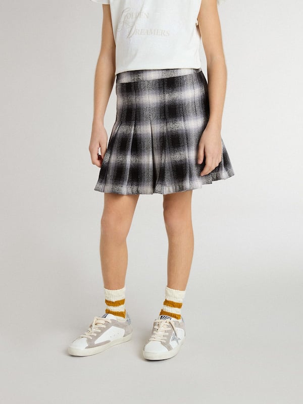 Golden Goose - Girls' cotton pleated skirt in 
