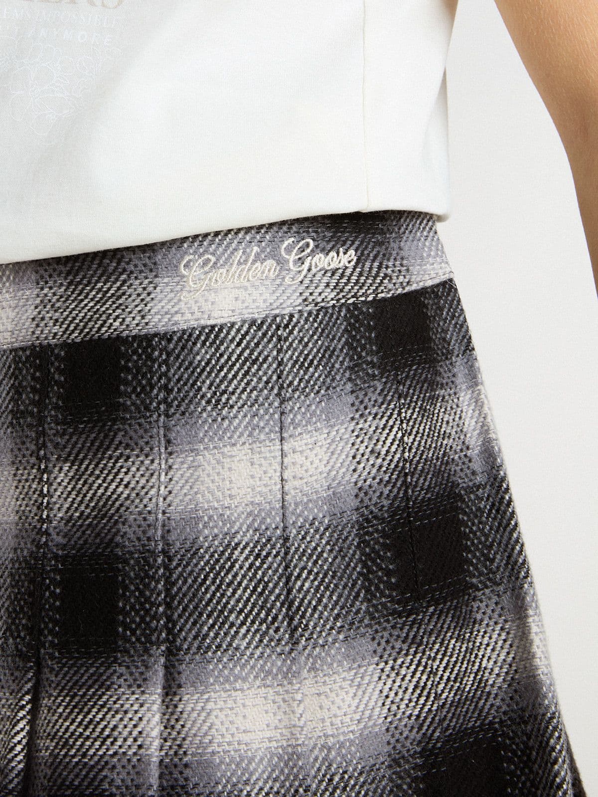 Golden Goose - Girls' cotton pleated skirt in 