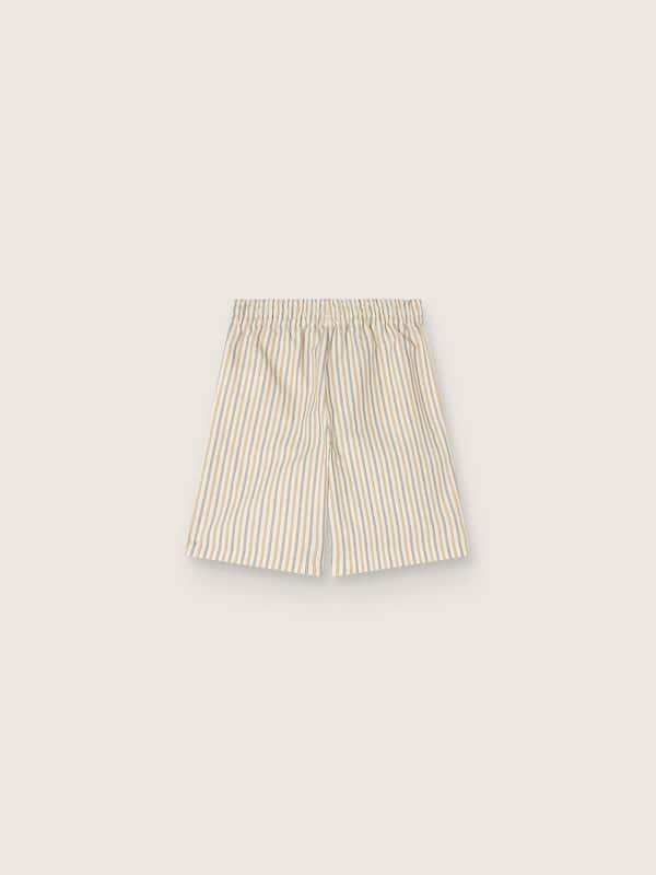 Short gar&ccedil;on &agrave; rayures &eacute;cru, beige et gris