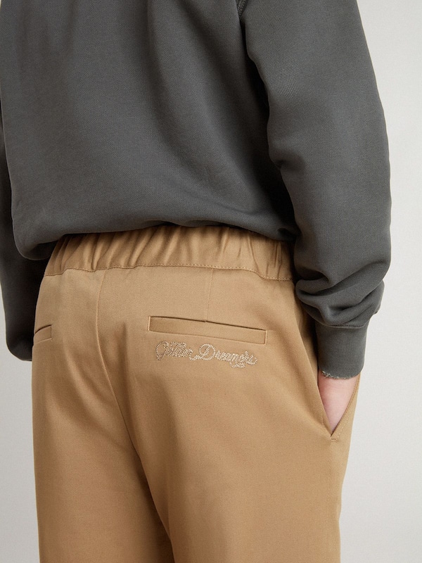 Golden Goose - Kids’ chinos in tobacco-colored cotton in 