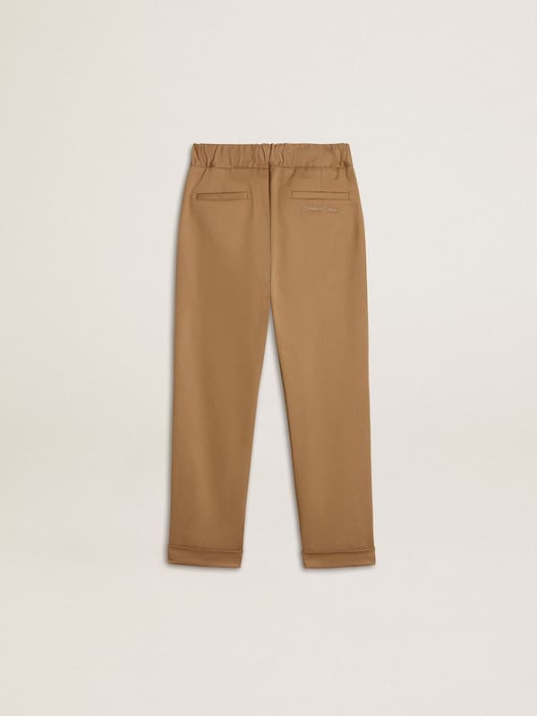 Golden Goose - Kids’ chinos in tobacco-colored cotton in 