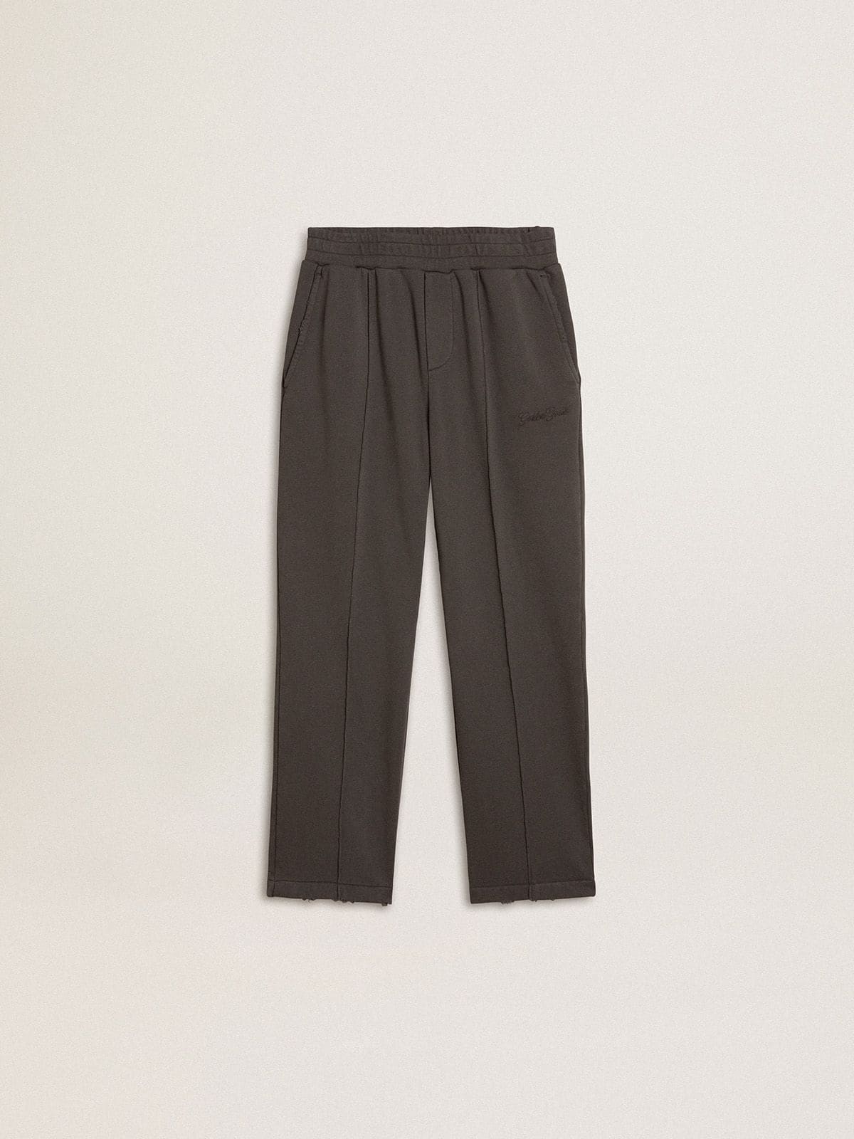 Golden Goose - Pantalón jogger infantil color verde militar con bordado in 