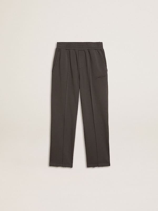 Golden Goose - Kids' military-green jogging pants with embroidery in 