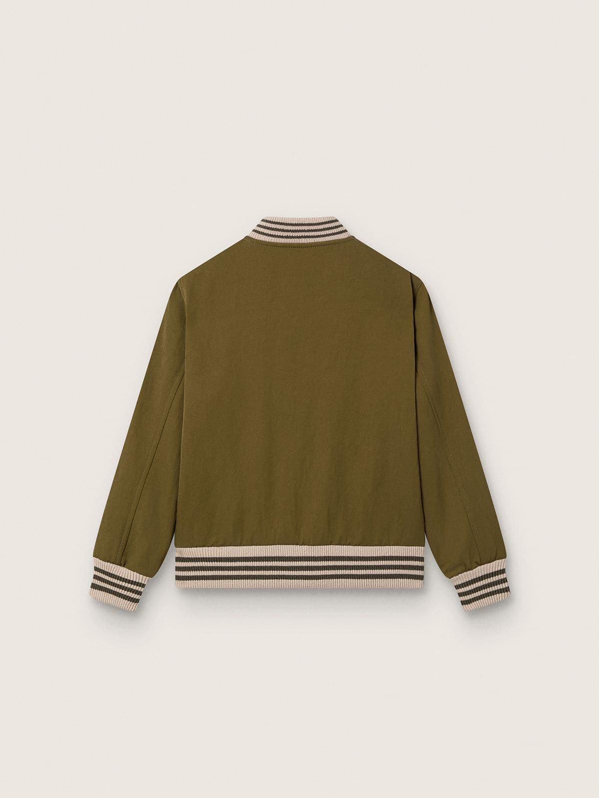 Golden Goose - Journey unisex bomber jacket in military-green nylon twill with embroidered patch in 