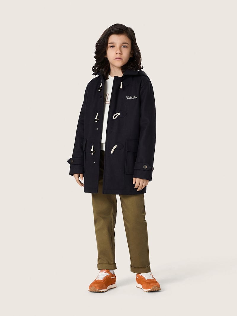 Golden Goose - Boys&rsquo; dark blue hooded duffle coat in 