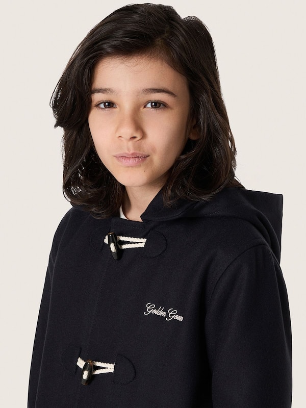 Golden Goose - Boys’ dark blue hooded duffle coat in 