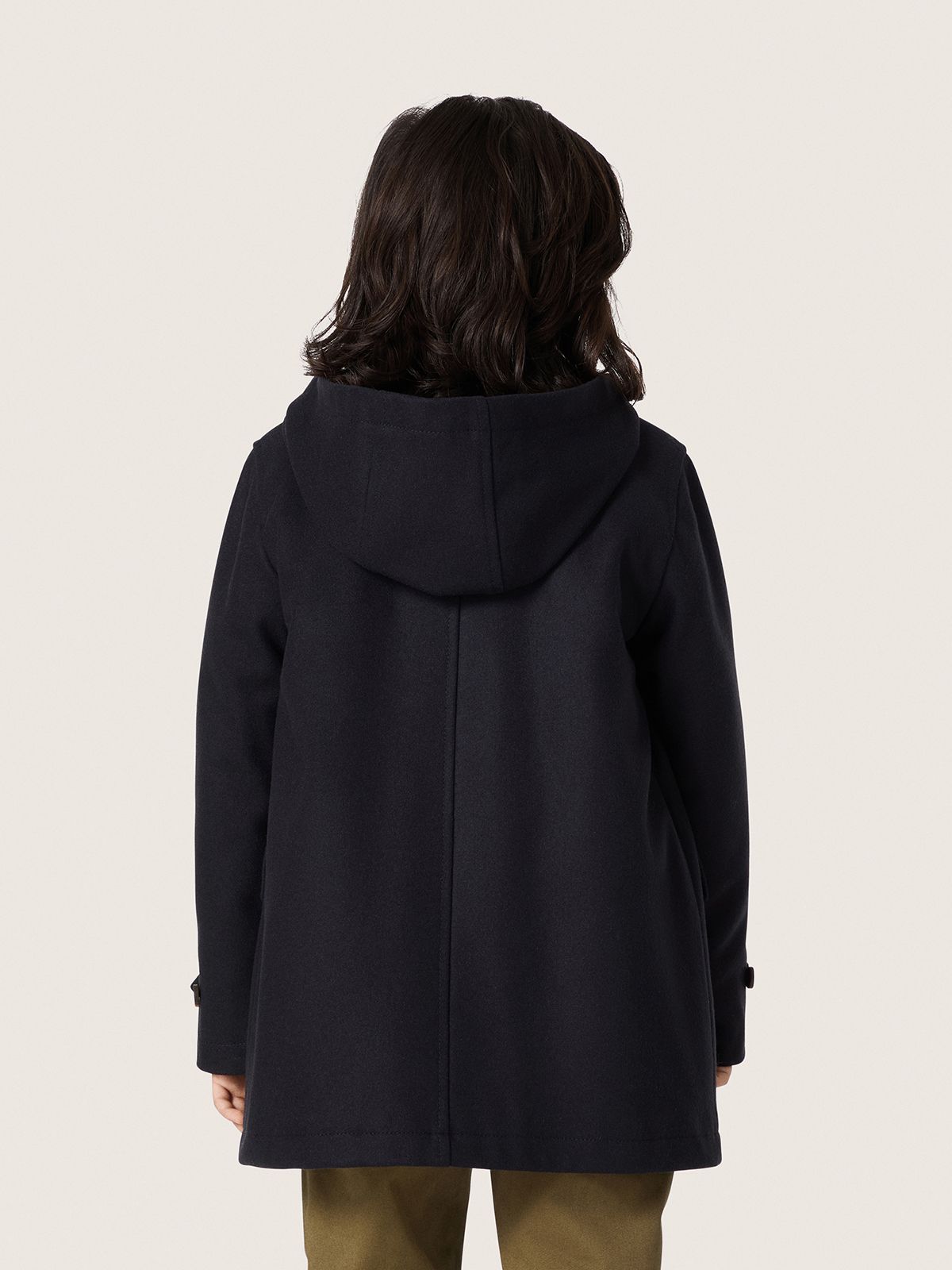 Golden Goose - Boys’ dark blue hooded duffle coat in