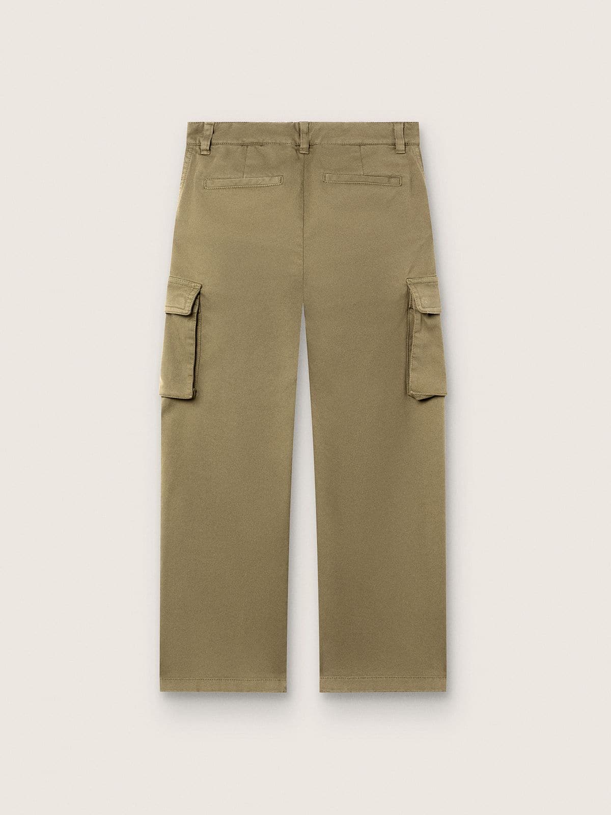 Journey boys&rsquo; cargo pants in military-green cotton gabardine with print