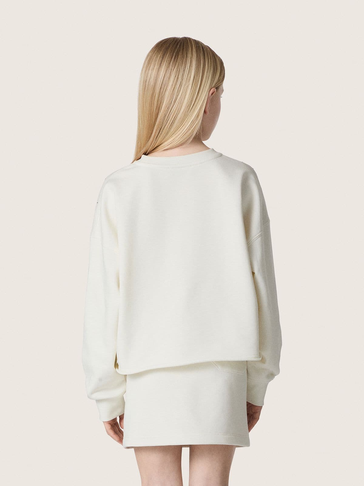 Golden Goose - Felpa da Bambina Journey in cotone bianco con cristalli applicati e logo in 