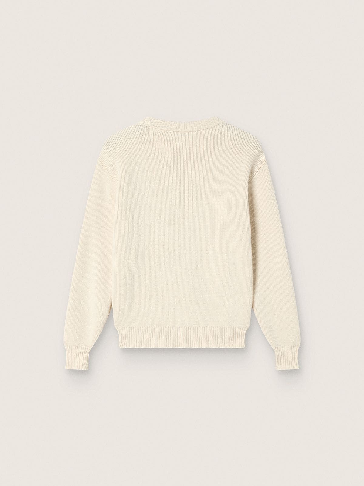 Pull pour fille Golden en fil de coton blanc avec broderie mascotte