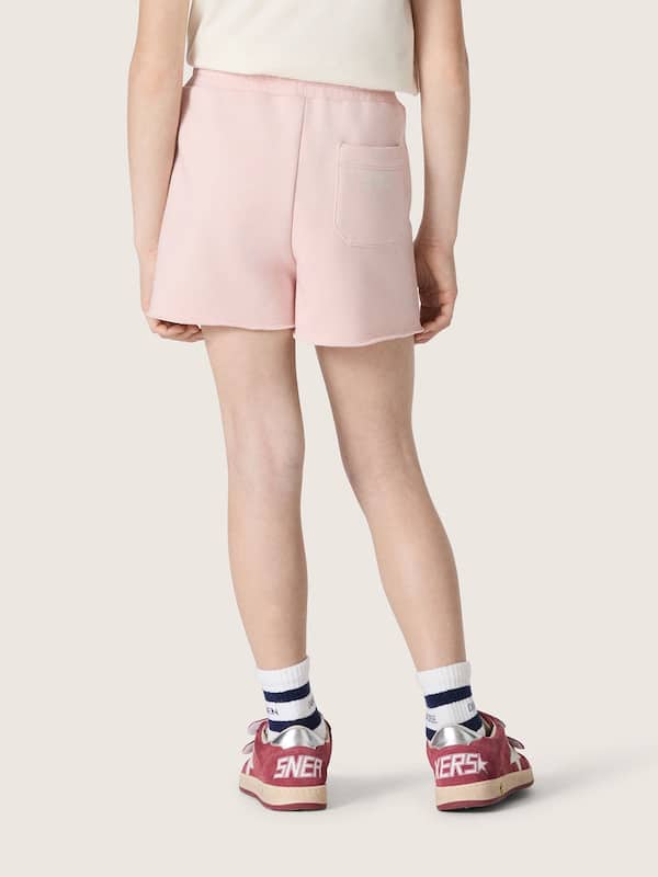 Golden Goose - Rosa M&auml;dchenshorts Star aus Baumwolle mit Patch und Logo in 