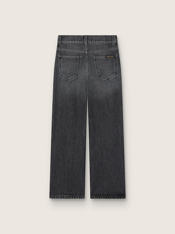 Golden Goose - Girls' bootcut jeans in gray cotton with studs in 