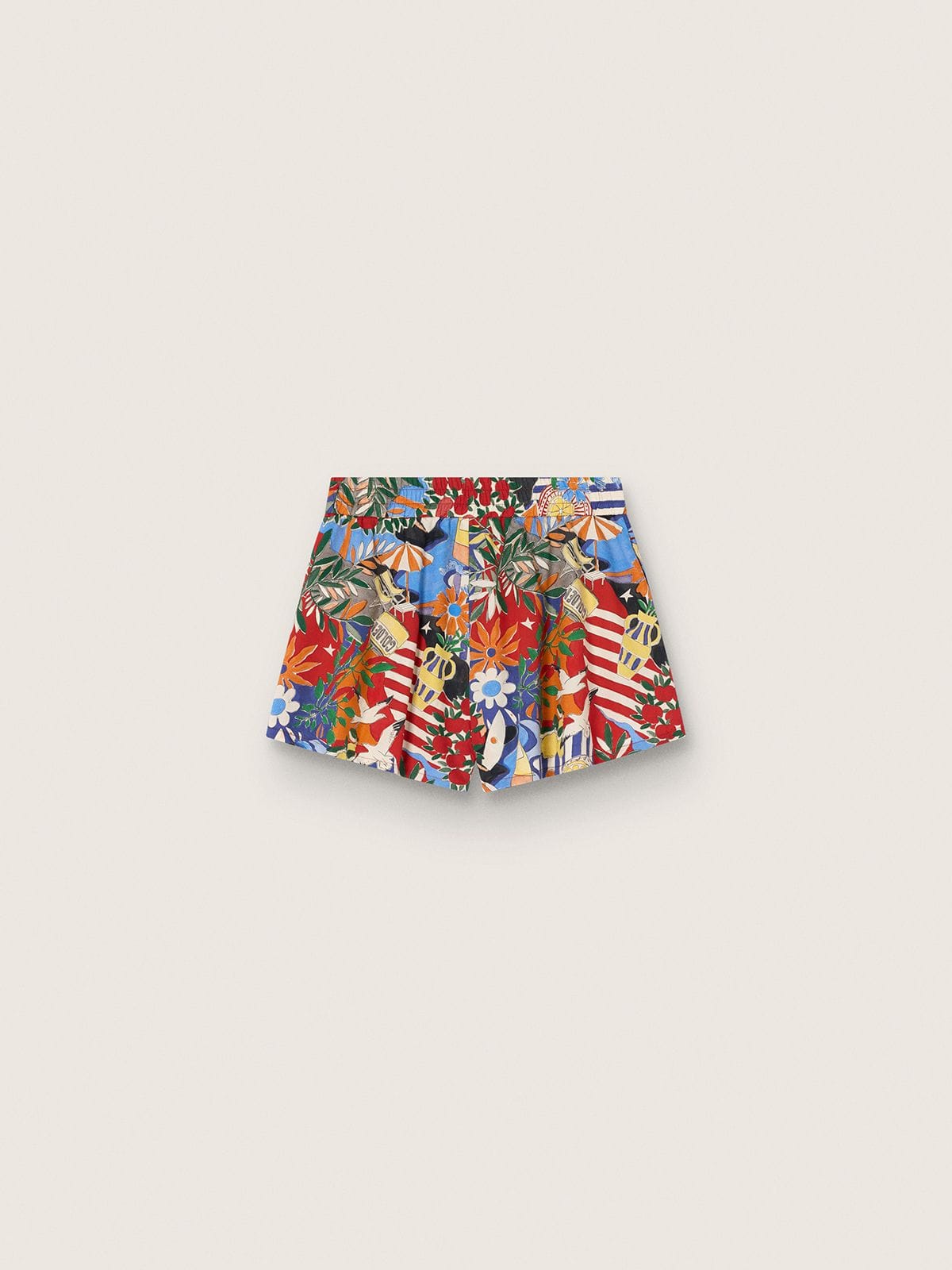 Shorts de ni&ntilde;a con estampado multicolor